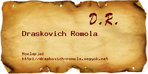 Draskovich Romola névjegykártya